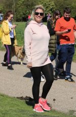 Pregnant GEMMA ATKINSON at Charity Cash for Kids Dog Walk Launch in Heaton Park in Manchester 04/11/2019