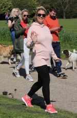 Pregnant GEMMA ATKINSON at Charity Cash for Kids Dog Walk Launch in Heaton Park in Manchester 04/11/2019