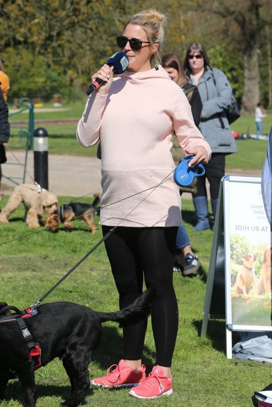 Pregnant GEMMA ATKINSON at Charity Cash for Kids Dog Walk Launch in Heaton Park in Manchester 04/11/2019