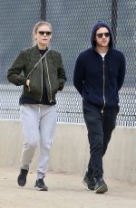 Pregnant KATE MARA and Jamie Bell Out in Silver Lake 04/20/2019