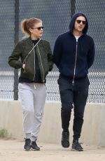 Pregnant KATE MARA and Jamie Bell Out in Silver Lake 04/20/2019