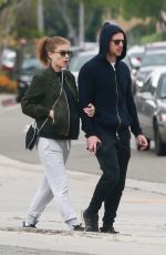 Pregnant KATE MARA and Jamie Bell Out in Silver Lake 04/20/2019