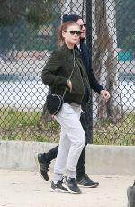 Pregnant KATE MARA and Jamie Bell Out in Silver Lake 04/20/2019