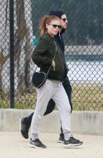 Pregnant KATE MARA and Jamie Bell Out in Silver Lake 04/20/2019