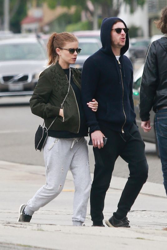 Pregnant KATE MARA and Jamie Bell Out in Silver Lake 04/20/2019