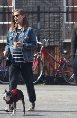 Pregnant KATE MARA and Jamie Bell Out with Their Dogs in Los Angeles 04/06/2019