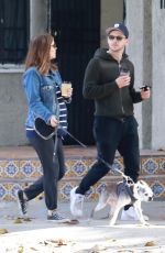 Pregnant KATE MARA and Jamie Bell Out with Their Dogs in Los Angeles 04/06/2019