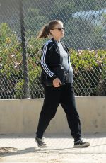 Pregnant KATE MARA Out and About in Los Angeles 04/11/2019