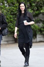 Pregnant KRYSTEN RITTER Out for Coffee in West Hollywood 04/04/2019