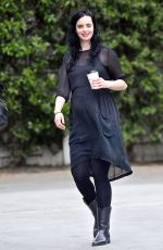 Pregnant KRYSTEN RITTER Out for Coffee in West Hollywood 04/04/2019