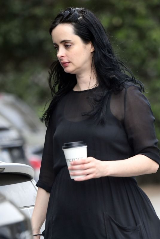 Pregnant KRYSTEN RITTER Out for Coffee in West Hollywood 04/04/2019