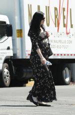 Pregnant KRYSTEN RITTER Out for Lunch in Los Angeles 04/13/2019