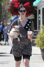Pregnant KRYSTEN RITTER Out wuth Her Dog in Studio City 04/19/2019