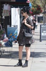 Pregnant KRYSTEN RITTER Out wuth Her Dog in Studio City 04/19/2019