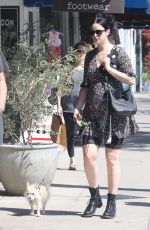 Pregnant KRYSTEN RITTER Out wuth Her Dog in Studio City 04/19/2019
