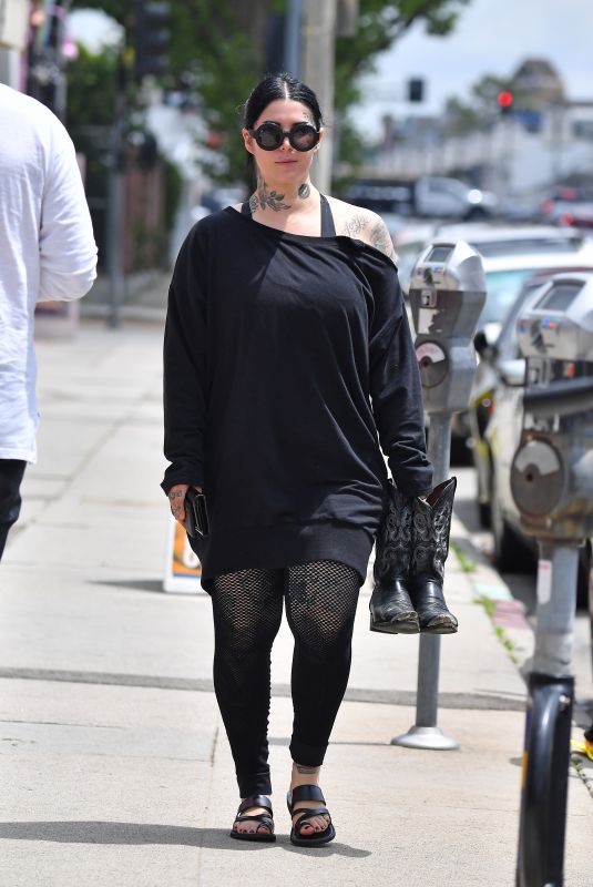 Pregnant KT VON D Out in West Hollywood 04/29/2019
