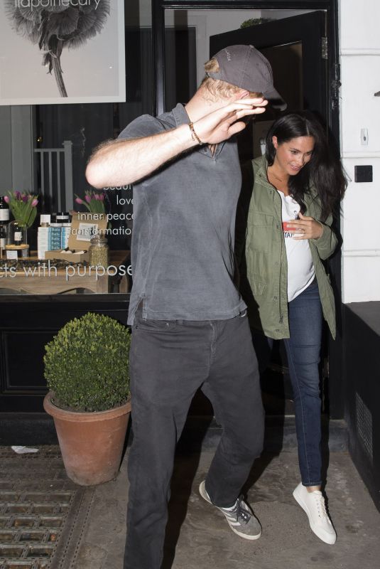Pregnant MEGHAN MARKLE and Prince Harry Leaves a Wellness Shop in London 03/30/2019