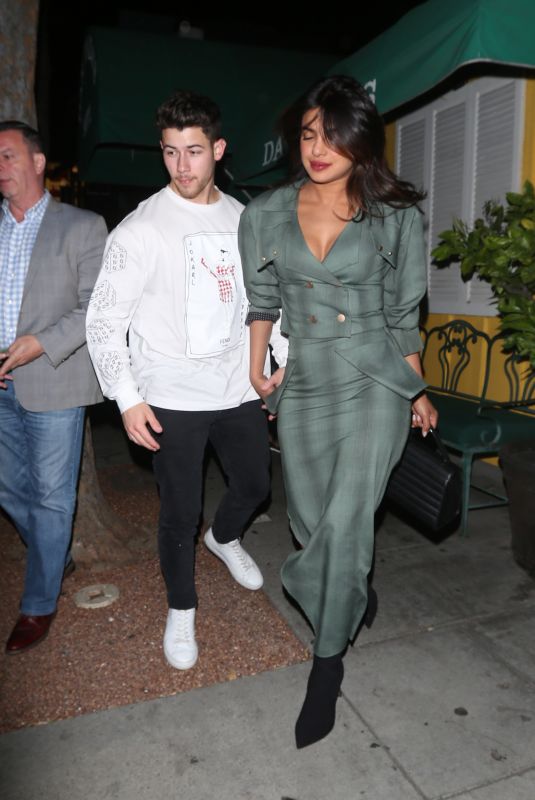 PRIYANKA CHOPRA and Nick Jonas & at Dan Tana