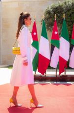 QUEEN RANIA Receives Italian President Sergio Mattarella in Amman 04/10/2019