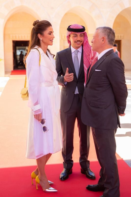 QUEEN RANIA Receives Italian President Sergio Mattarella in Amman 04/10/2019