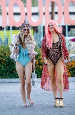 RACHEL MCCORD and CJ LANA PERRY at Coachella Festival in Indio 04/13/2019