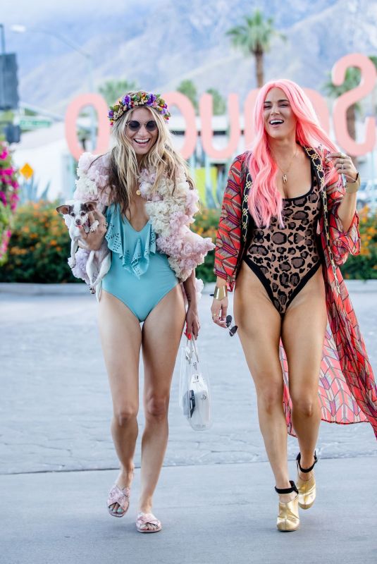 RACHEL MCCORD and CJ LANA PERRY at Coachella Festival in Indio 04/13/2019