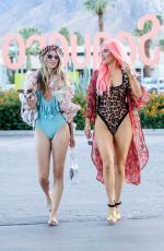 RACHEL MCCORD and CJ LANA PERRY at Coachella Festival in Indio 04/13/2019