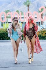 RACHEL MCCORD and CJ LANA PERRY at Coachella Festival in Indio 04/13/2019