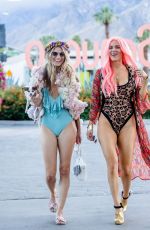 RACHEL MCCORD and CJ LANA PERRY at Coachella Festival in Indio 04/13/2019