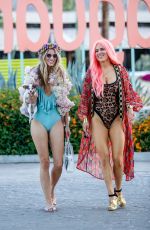 RACHEL MCCORD and CJ LANA PERRY at Coachella Festival in Indio 04/13/2019