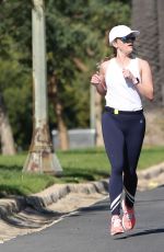 REESE WITHERSPOON Out Jogging in Brentwood 03/31/2019