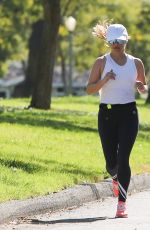 REESE WITHERSPOON Out Jogging in Brentwood 03/31/2019