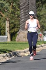 REESE WITHERSPOON Out Jogging in Brentwood 03/31/2019