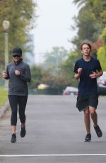 REESE WITHERSPOON Out Jogging in Brentwood 04/20/2019
