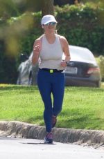 REESE WITHERSPOON Out Jogging in West Hollywood 04/07/2019