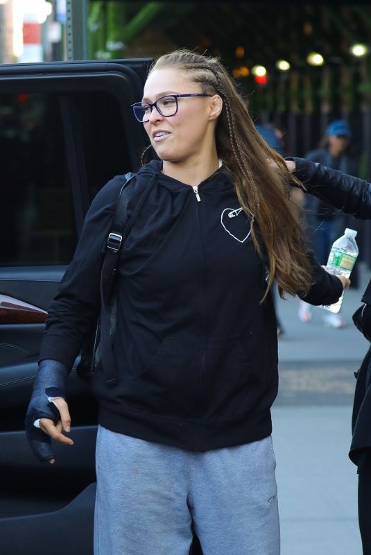 RONDA ROUSEY Arrives at Late Show with Stephen Colbert in New York 04/17/2019