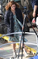 ROSE BYRNE and Domhnall Gleeson on the Set of Peter Rabbit 2 in Richmond 04/01/2019