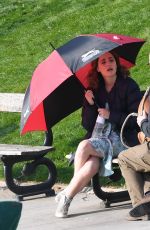 ROSE BYRNE and Domhnall Gleeson on the Set of Peter Rabbit 2 in Richmond 04/01/2019