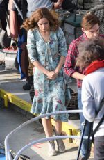 ROSE BYRNE and Domhnall Gleeson on the Set of Peter Rabbit 2 in Richmond 04/01/2019
