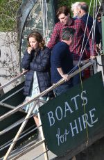 ROSE BYRNE and Domhnall Gleeson on the Set of Peter Rabbit 2 in Richmond 04/01/2019