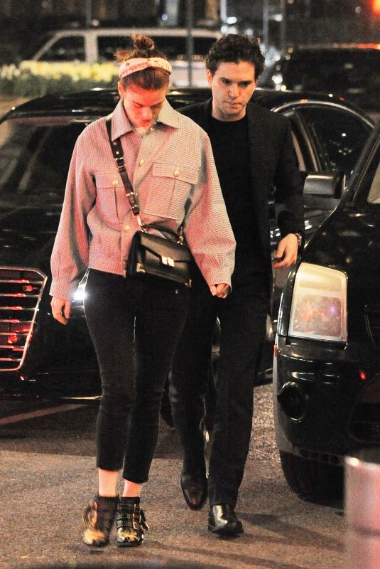 ROSE LESLIE and Kit Harington Out in New York 04/08/2019
