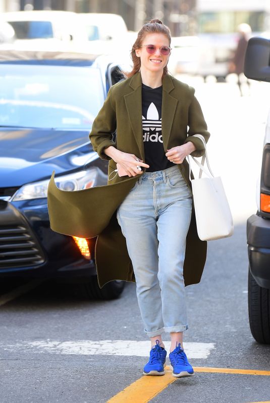 ROSE LESLIE Out and About in New York 04/02/2019