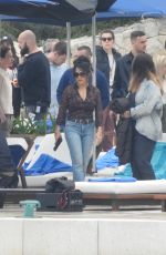 SALMA HAYEK on the Set of The Hitman