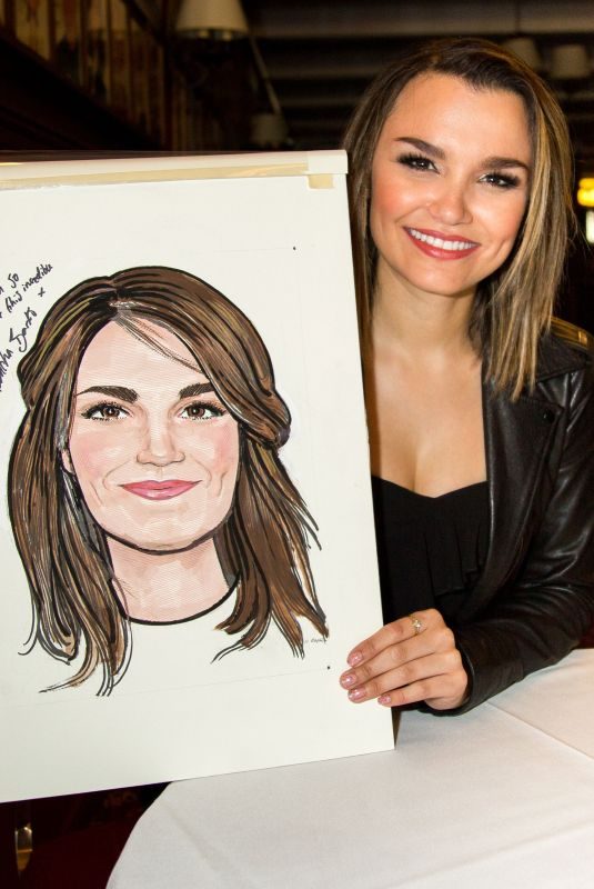 SAMANTHA BARKS Honored with Portrait at Sardi’s in New York 04/17/2019