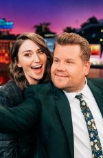 SARA BAREILLES at Late Late Show with James Corden 04/10/2019