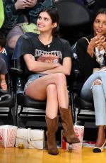 SARA SAMPAIO and JASMINE TOOKES at LA Lakers vs Portland Trail Blazer Game in Los Angeles 04/09/2019