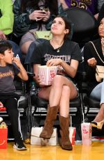 SARA SAMPAIO and JASMINE TOOKES at LA Lakers vs Portland Trail Blazer Game in Los Angeles 04/09/2019