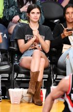 SARA SAMPAIO and JASMINE TOOKES at LA Lakers vs Portland Trail Blazer Game in Los Angeles 04/09/2019