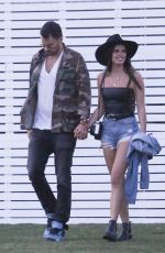 SARA SAMPAIO and Oliver Ripley Out at Coachella 04/13/2019