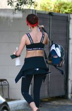 SARAH HYLAND Leaves a Gym in Los Angeles 04/10/2019